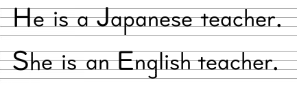 He is a Japanese teacher.