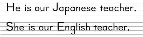 He is our Japanese teacher.