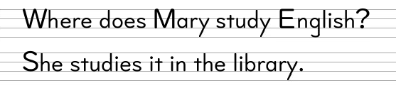 Where does Mary study English?