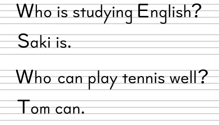 Who is studying English?