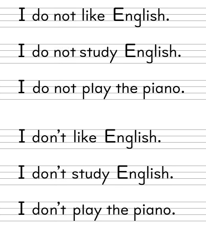 I do not like English.