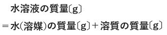 溶液の質量